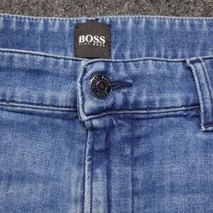 ALTERED Hugo Boss Mens Jeans Regular Straight Leg Stretch Blue W36 L26 ALTERED